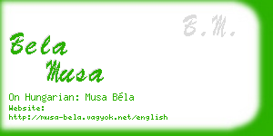 bela musa business card