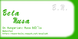 bela musa business card